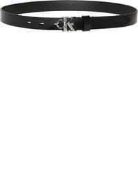 schwarzer Ledergürtel von Calvin Klein