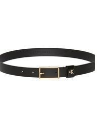 schwarzer Ledergürtel von Calvin Klein