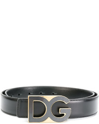 schwarzer Ledergürtel von Dolce & Gabbana