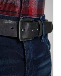 schwarzer Ledergürtel von Jack & Jones