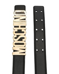 schwarzer Ledergürtel von Moschino