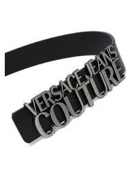 schwarzer Ledergürtel von VERSACE JEANS COUTURE