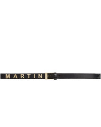 schwarzer Ledergürtel von Martine Rose