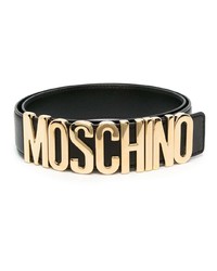 schwarzer Ledergürtel von Moschino