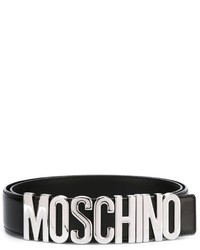 schwarzer Ledergürtel von Moschino