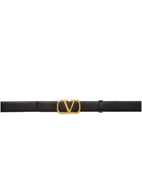schwarzer Ledergürtel von Valentino
