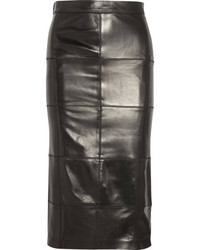 schwarzer Lederrock mit Flicken von Tom Ford