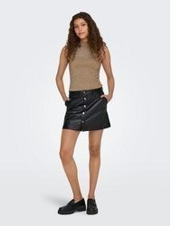 schwarzer Lederrock von Only
