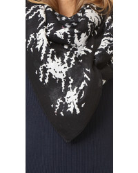 schwarzer leichter Schal mit Vichy-Muster von MCQ