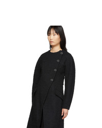 schwarzer Mantel aus Bouclé von Proenza Schouler