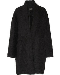 schwarzer Mantel aus Bouclé von Isabel Marant