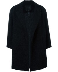 schwarzer Mantel aus Bouclé von Jay Ahr