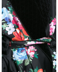 schwarzer Mantel mit Blumenmuster von Dolce & Gabbana
