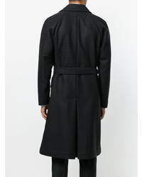 schwarzer Mantel mit Hahnentritt-Muster von Hevo