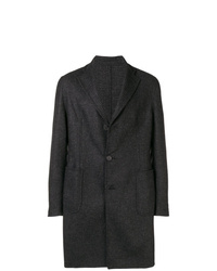 schwarzer Mantel mit Hahnentritt-Muster von Tagliatore