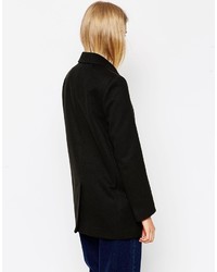 schwarzer Mantel von Asos