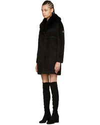 schwarzer Mantel von Moncler Gamme Rouge