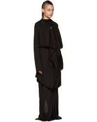 schwarzer Mantel von Rick Owens Lilies