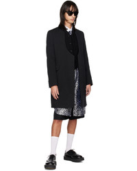 schwarzer Mantel von Comme Des Garcons Homme Plus