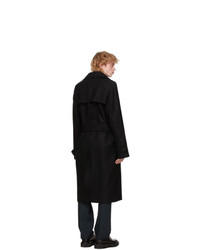 schwarzer Mantel von Rochas Homme