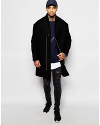 schwarzer Mantel von Asos