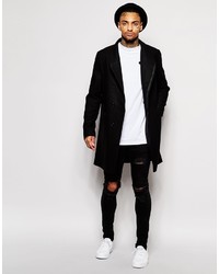 schwarzer Mantel von Asos