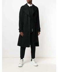 schwarzer Mantel von Comme Des Garcons Homme Plus