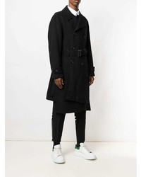 schwarzer Mantel von Comme Des Garcons Homme Plus