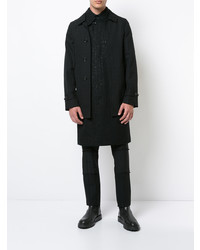 schwarzer Mantel von Comme Des Garcons Homme Plus