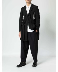 schwarzer Mantel von Comme Des Garcons Homme Plus