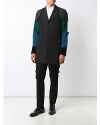 schwarzer Mantel von Comme Des Garcons Homme Plus