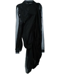 schwarzer Mantel von Rick Owens Lilies