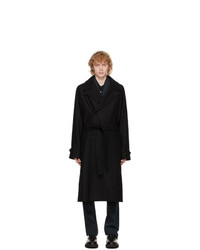 schwarzer Mantel von Rochas Homme