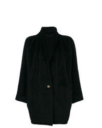 schwarzer Mantel von Versace Vintage