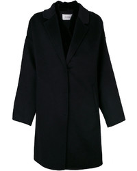 schwarzer Mantel von Yves Salomon