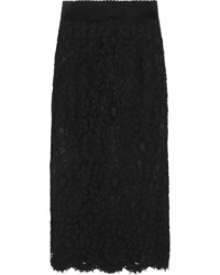 schwarzer Midirock aus Spitze von Dolce & Gabbana