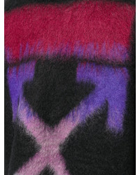 schwarzer Mohair Pullover mit einem Rundhalsausschnitt von Off-White