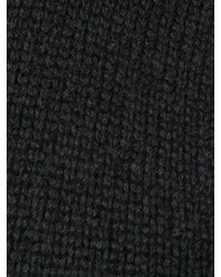 schwarzer Mohair Pullover mit einem Rundhalsausschnitt von Balmain