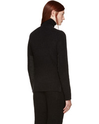 schwarzer Mohair Rollkragenpullover von Haider Ackermann