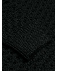 schwarzer Netz Pullover mit einem Rundhalsausschnitt von RED Valentino