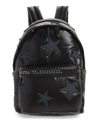 schwarzer Nylon Rucksack mit Sternenmuster