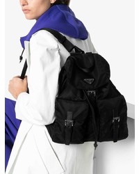 schwarzer Nylon Rucksack von Prada