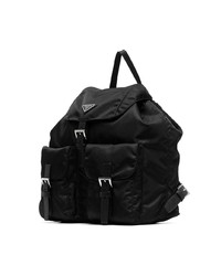 schwarzer Nylon Rucksack von Prada