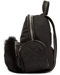 schwarzer Nylon Rucksack von Moncler