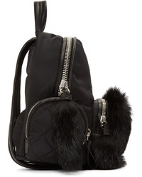 schwarzer Nylon Rucksack von Moncler