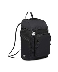 schwarzer Nylon Rucksack von Prada