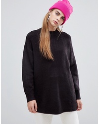 schwarzer Oversize Pullover von Bershka