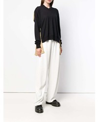 schwarzer Oversize Pullover von Uma Wang