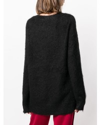 schwarzer Oversize Pullover von T by Alexander Wang