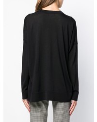 schwarzer Oversize Pullover von Roberto Collina